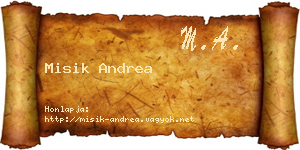 Misik Andrea névjegykártya